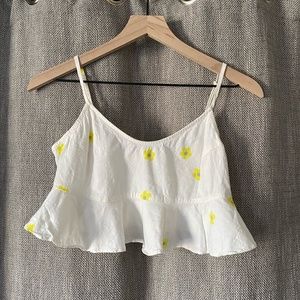 Urban Outfitters Daisy Ruffle Crop Top